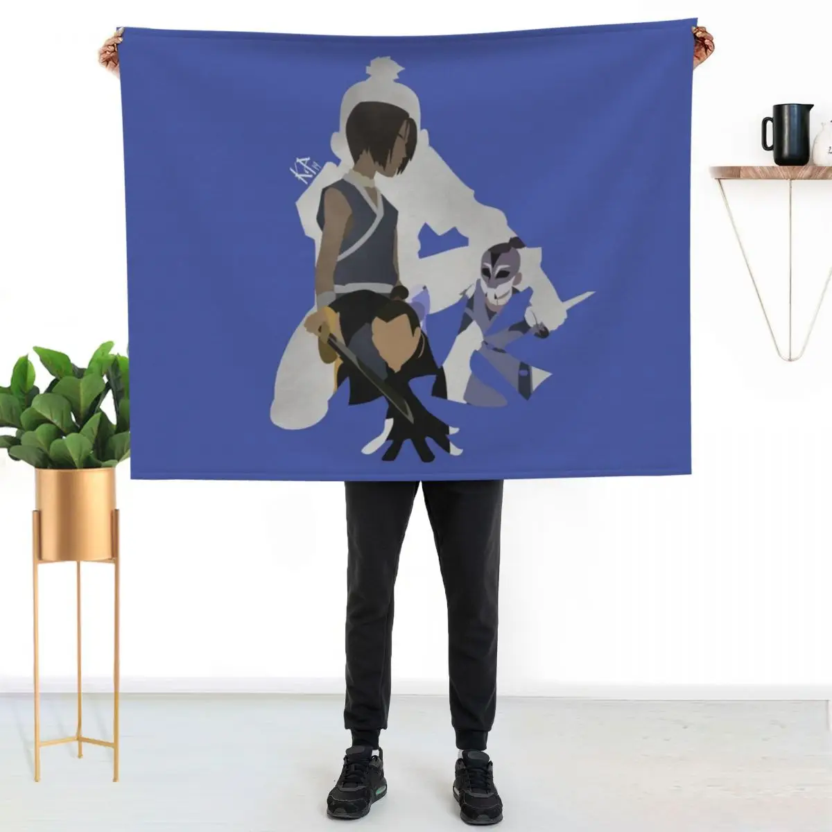 Sokka the WARRIOR Throw Blanket Soft Solid Color Blanket for Couch Bed