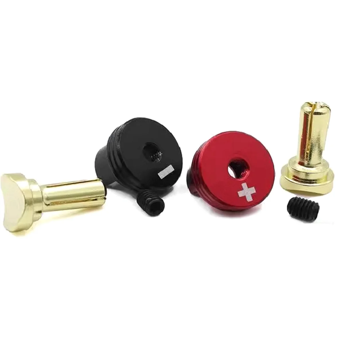 AA85 Welding-Free Hard Shell Metal Heatsink 4mm Banana Plugs Set for RC Lipo Battery RC Drone Airplane Model Car Tools 4mm