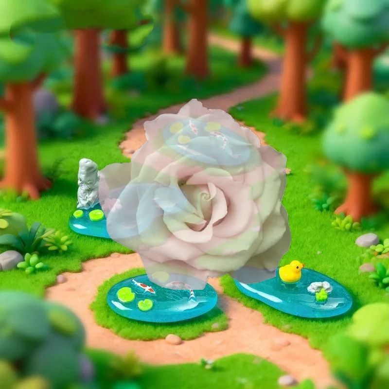 Bonsai Garden With Koi Pond - Ornamentos de Resina Miniatura Populares com