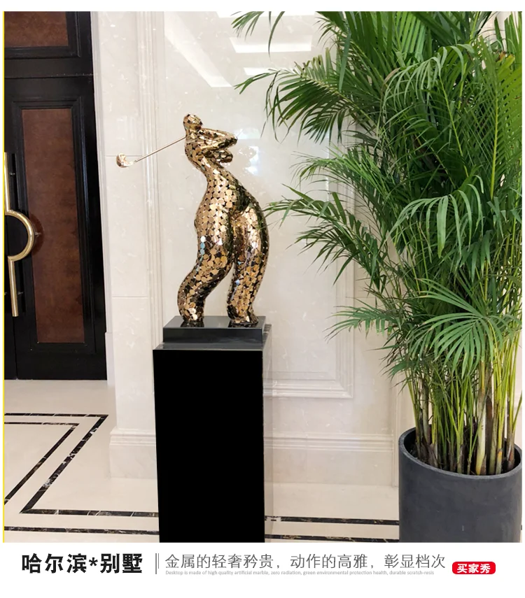 ホテルのカスタム現代座り姿勢抽象フィギュアステンレス鋼の彫刻