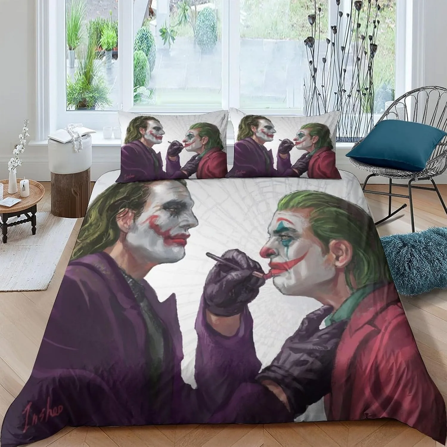 

Joker Origin Movie Bedding Sets Exquisite Bed Supplies Set Joker Romeo Comforter Set Bedding Set Luxury Birthday Gift