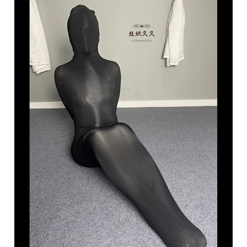 

912 Glossy Sexy Lingerie Sleeping Bodystocking Jumpsuit Tight Costume Women Sleeping Bag