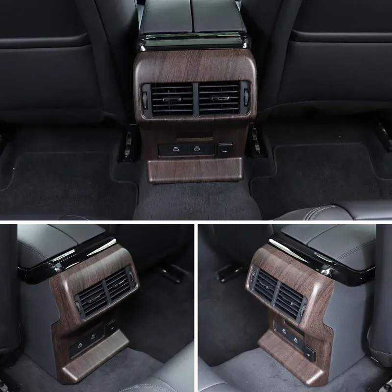 

ABS Carbon Fiber Car Rear Row Air Conditioning Vent Frame Cover Trim Car Accessories For Land Rover Range Rover VELAR 2024-2025