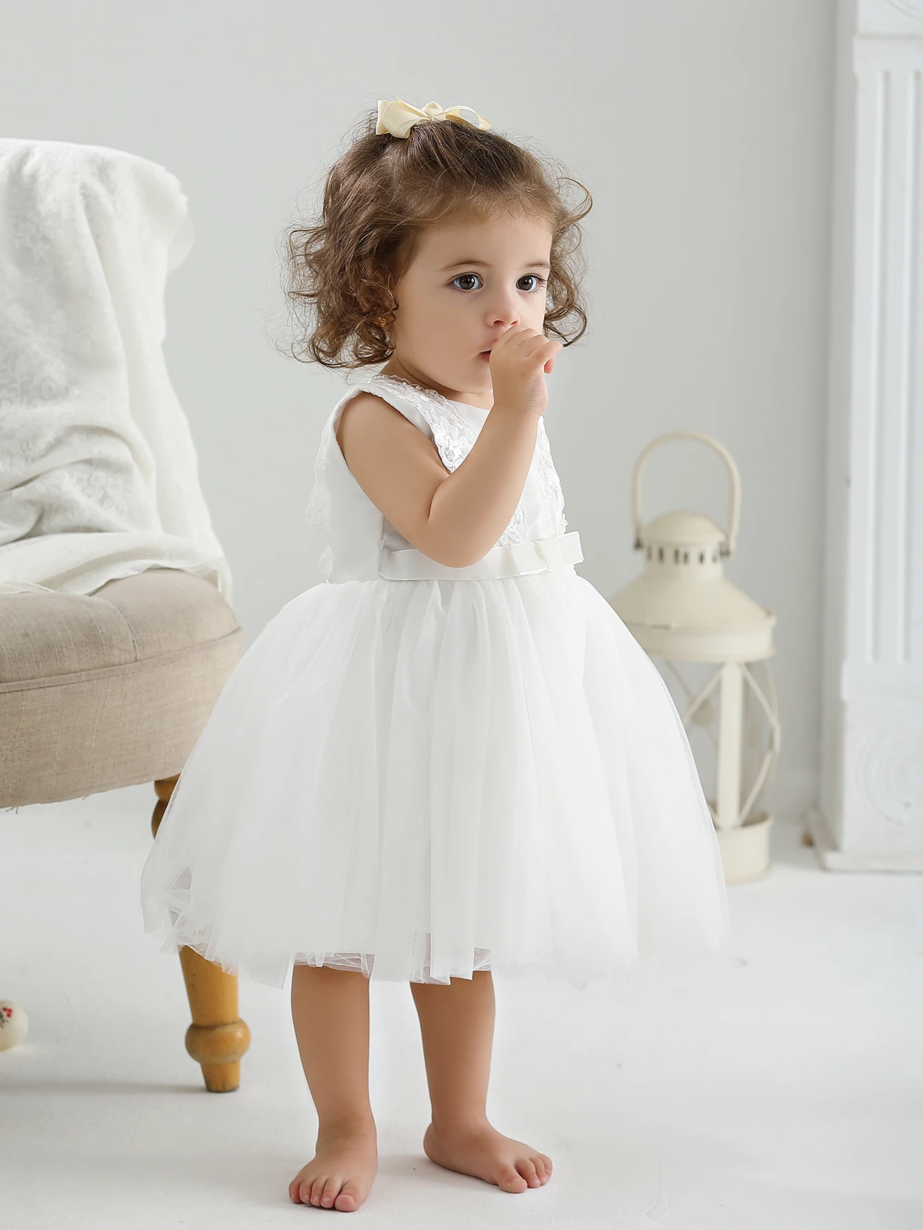 New Arrival Kids Party Wear Frocks Girls Embroidered Simple Design Birthday Party Dress