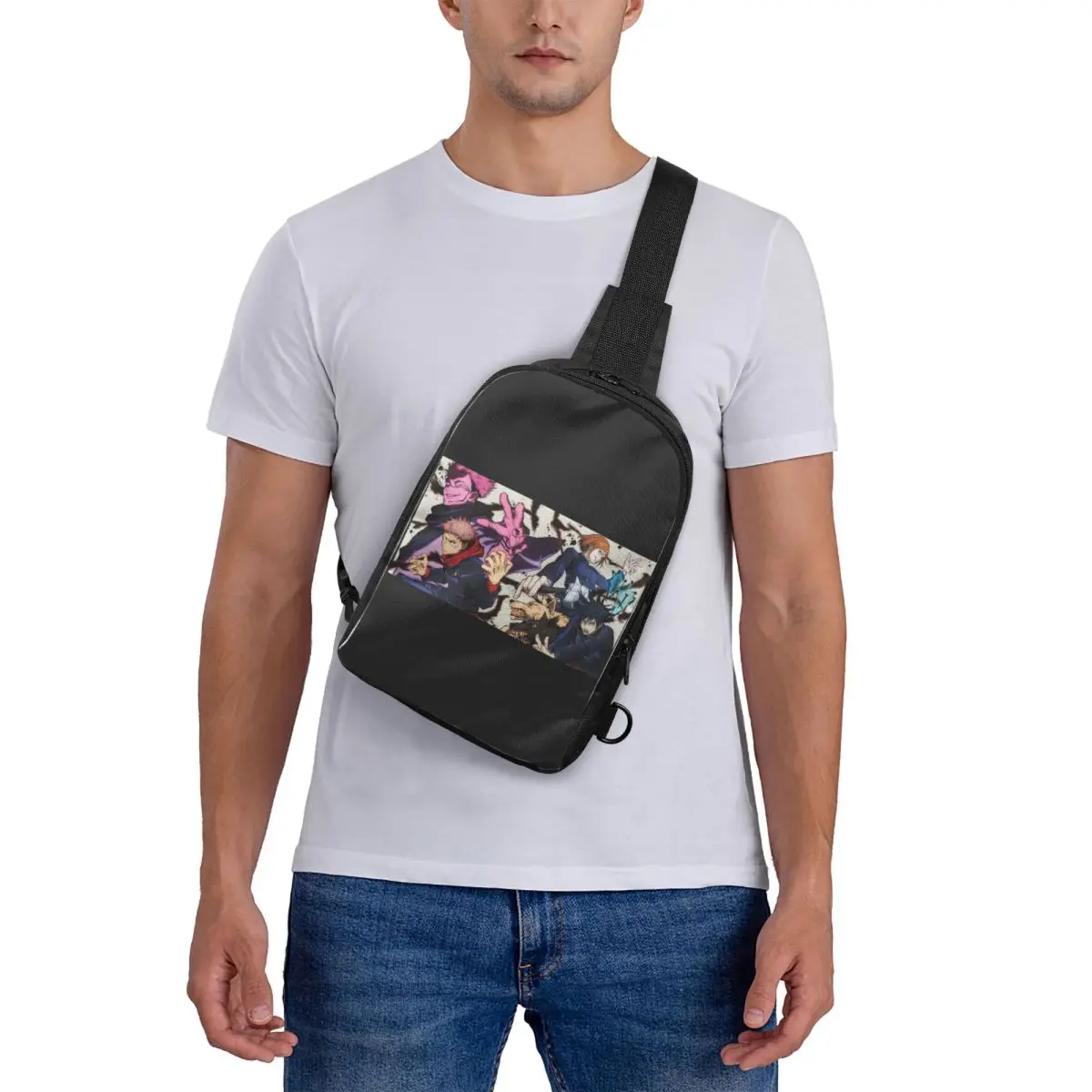 

Megumi Besto Friendo Jujutsu Kaisen Sukuna Anime Chest Bag Crossbody Backpack Sling Shoulder Bag For Men Travel Hiking Daypack