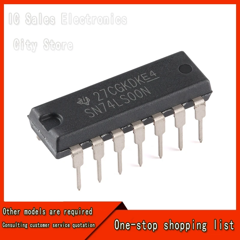 Original SN74LS00N PDIP-14 four-way 2-input positive and non-gate chip