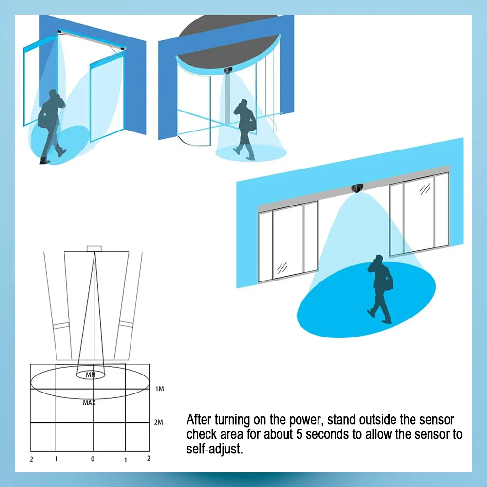 AC 12-24V 24.125GHz Wired Microwave Motion Sensor Switch Radar Detector Garage Alarm COM ON Relay Output Sensor Switch 12V 24V