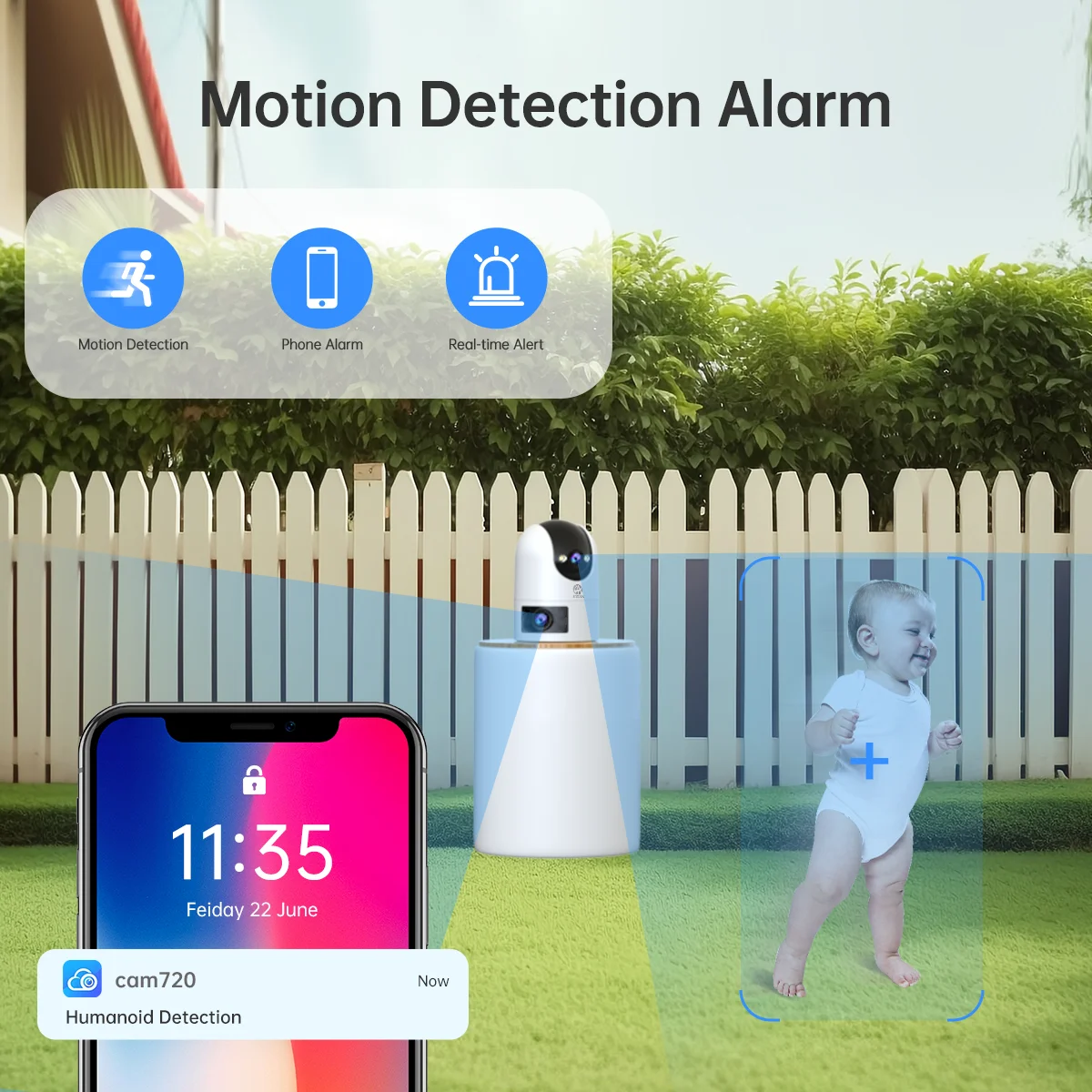 Jooan 4K HD Wifi Camera Outdoor Dual Lens Dual Screen PTZ IP Camera AI Tracking Security Protection Video Surveillance