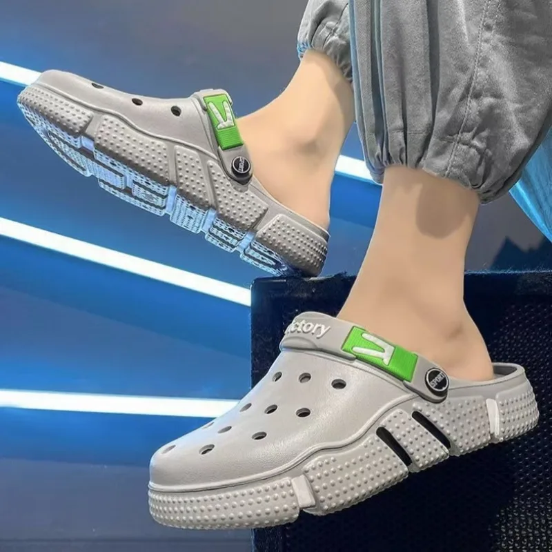 

Новинка 2024, парная обувь в форме пещеры, мужская классическая летняя уличная пляжная обувь, дышащие женские тапочки, нескользящие сандалии, размеры 36–50