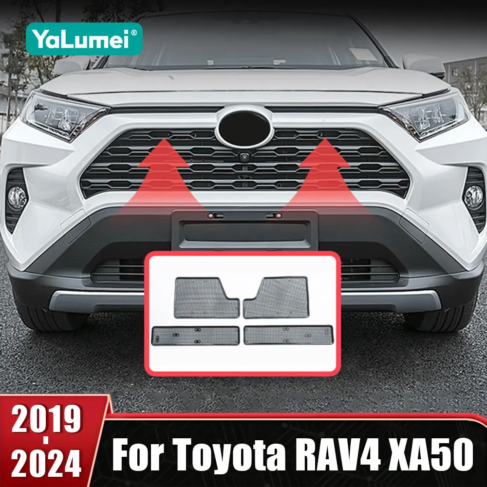 Front Racing Grille Insect Screen Body Protection Cover  For Toyota RAV4 2019 2020 2021 2022 2023 2024 XA50  Car Accessories