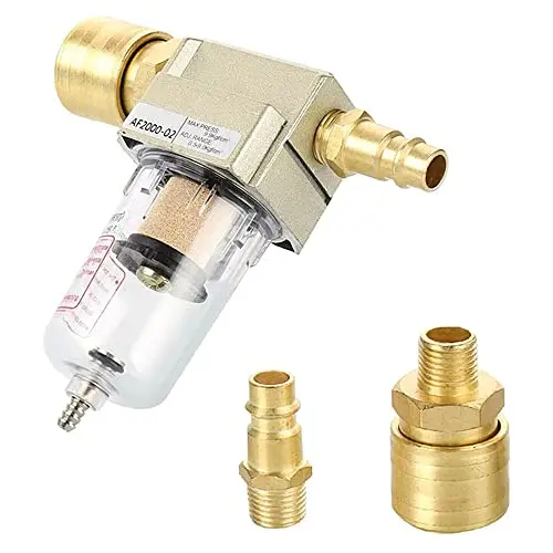 Compressed Air Filter Separator Moisture Trap With Mounting Bracket 1/4 Inch For Workshop Construction Machinery Air Compressor