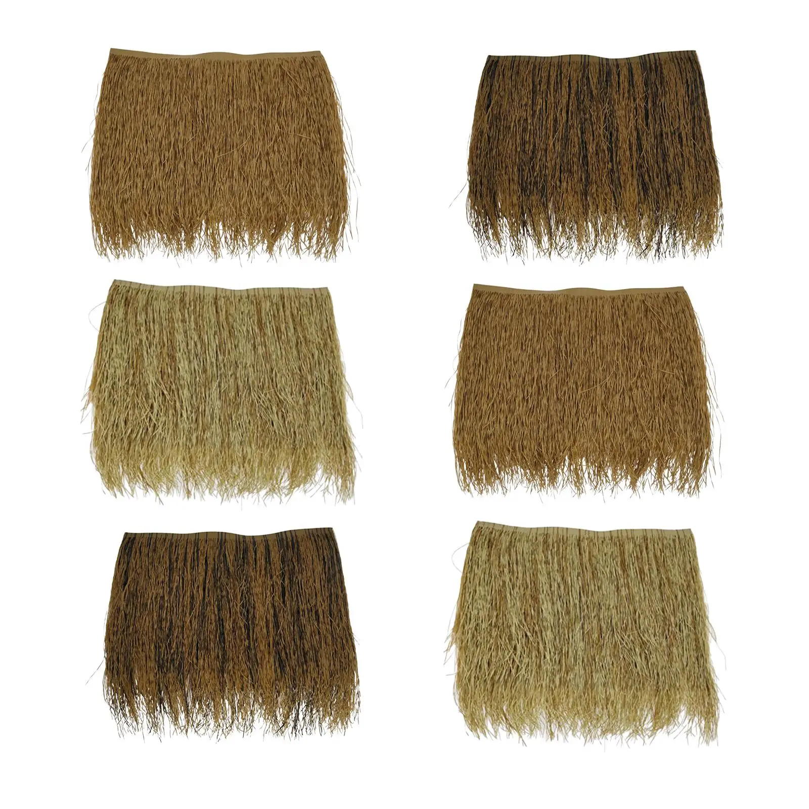 Palm Thatch Roll Hut Thatch Easy to Install Artificial Straw Roof Thatch Grass Thatch Roll for Tiki Bars Huts Fence Decoration