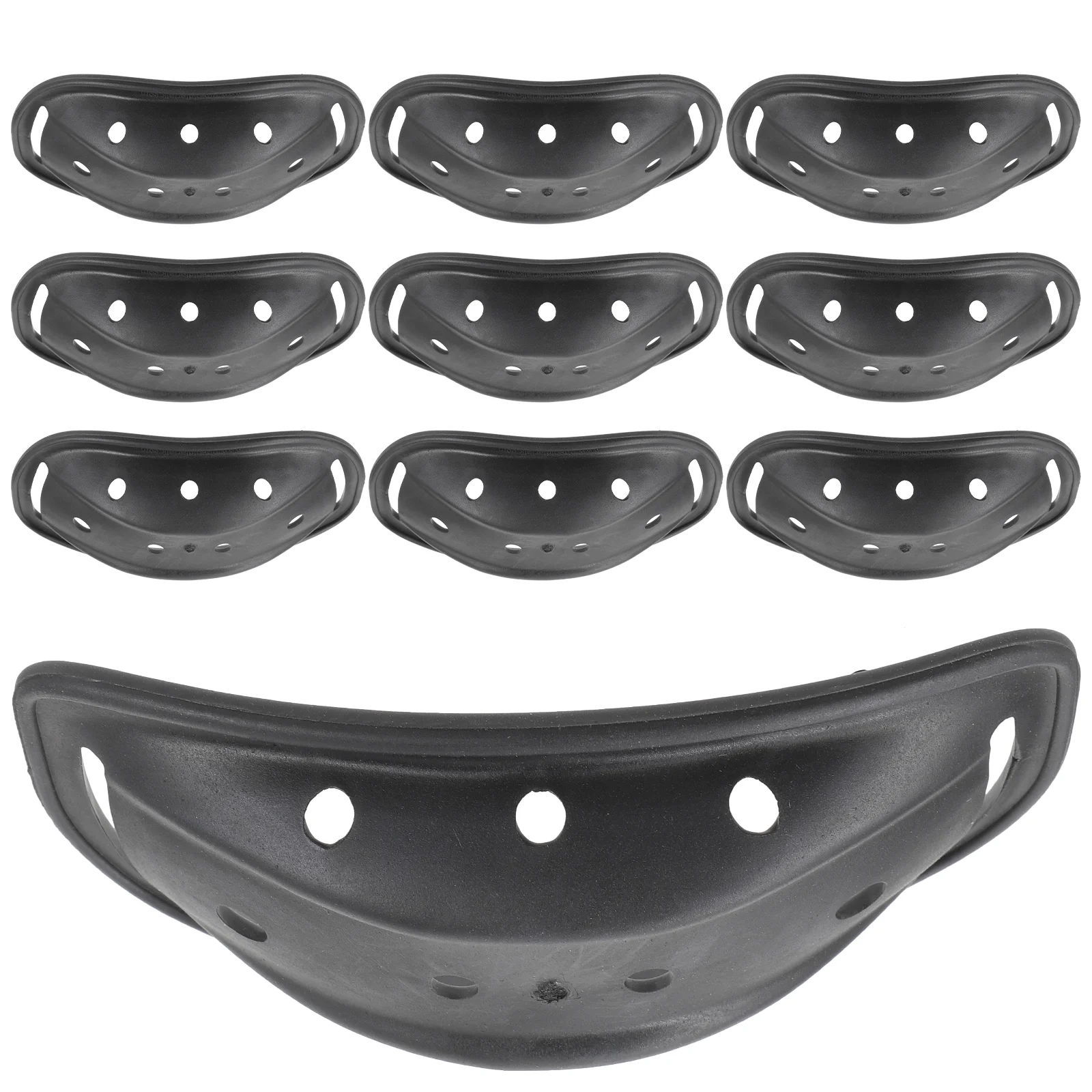 10 Pcs Hat Elastic Chin Strap Protector Motorcycle Helmets Pad Football Black