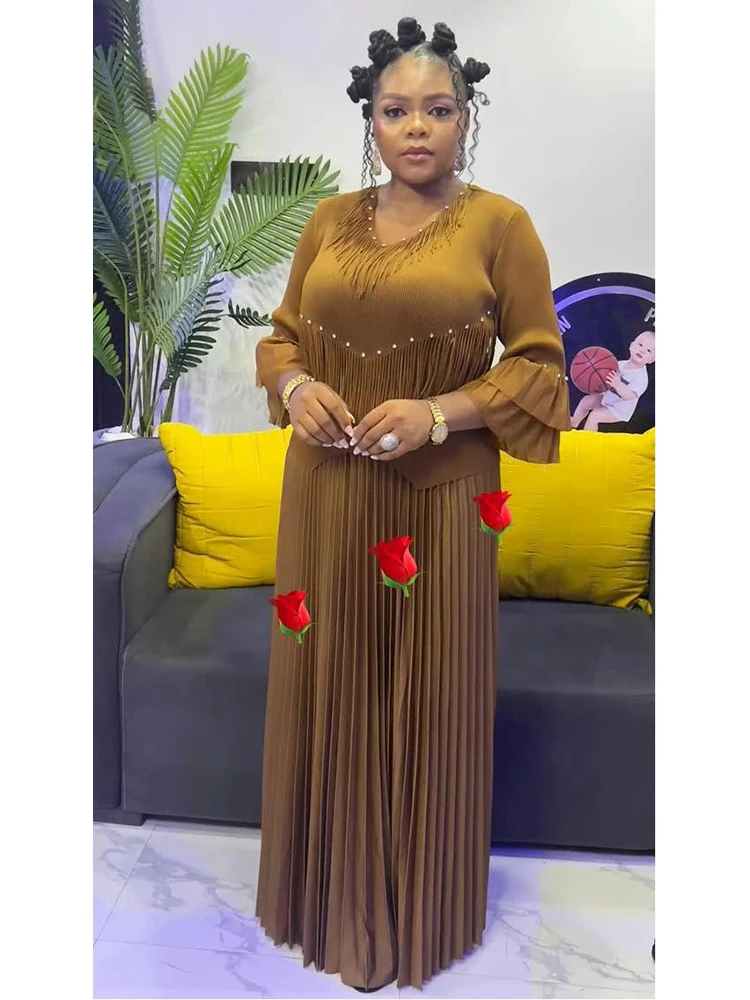 ANLAN Temperament Plisowane Zestawy Wiosna 2025 Nowe Damskie Topy z Frędzlami z Dekoltem W Serek Wysoka Talia Fałdy Długa Pół Spódnica Dwuczęściowy Zestaw 2DE298