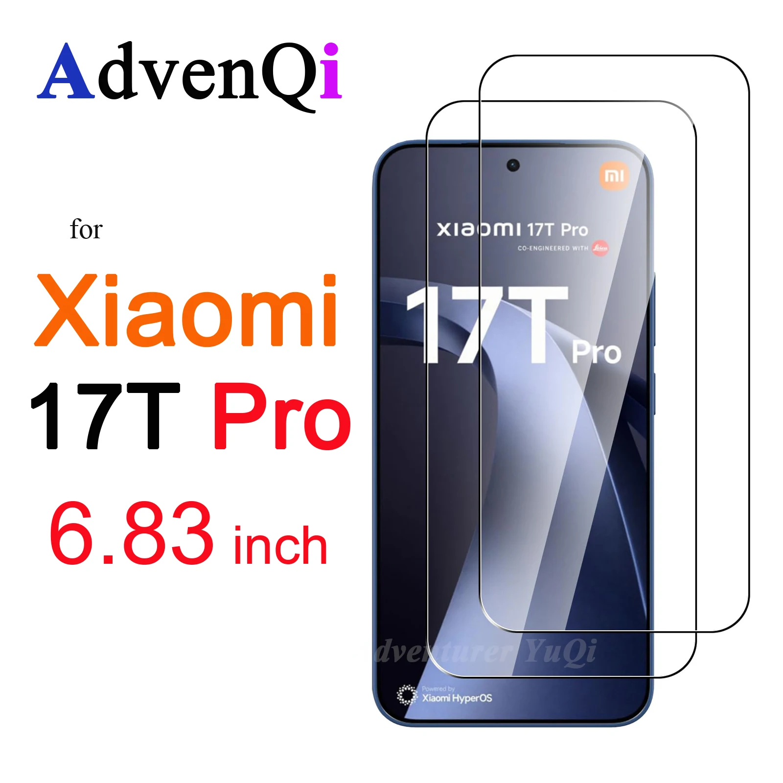 Screen Protector For Xiaomi 17T Pro 6.83 inch Tempered Glass HD 9H Transparent Clear Anti Scratch Case Friendly