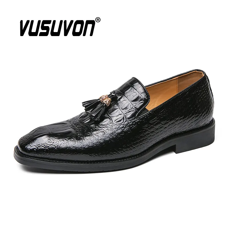 

Fashion Men Tassels Loafers Split Leather Boys 38-48 Size Breathable Black Shoes Soft Outdoor Casual Summer Mules Dress Flats