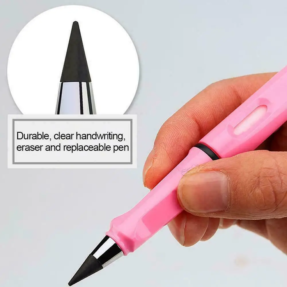 Black Technology No Need to Sharpen Pencil No Ink Student Endless Writing Pencil Pen Kid Gift Office School Supplies Stationery