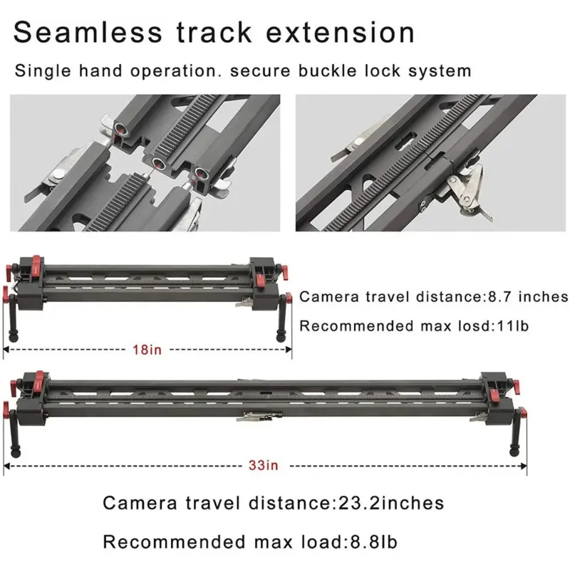 

2025 Electric Camera Slider 33inch Motorized Photography Slider Tracker Silent Motor Camcorder Video Shooting