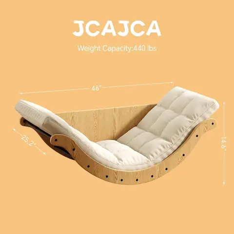 Glider Rocking Chair with Cushion Indoor Reclining Lounge Chair， Comfy Papasan Egg Chair for Living Room Bedroom Nursery Balcony