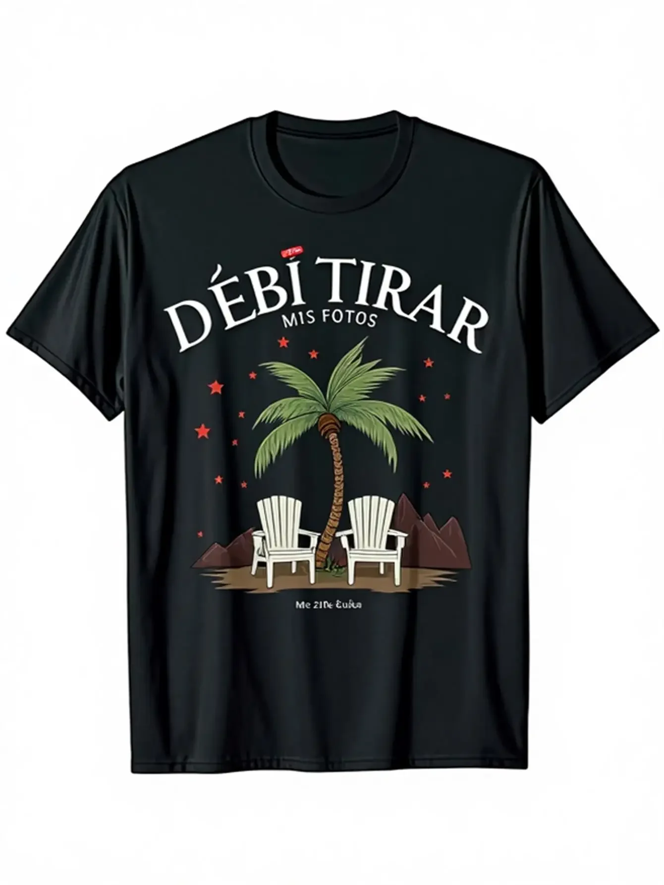 

Fotos Spanish Palm Tree Beach Chairs Graphic Tee Men Casual Trip Casual