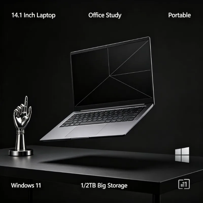 

Ultra Slim Elegant 14.1 Inch Notebook Intel N95 Stable Performance Portable PC For Business Study Entertainment