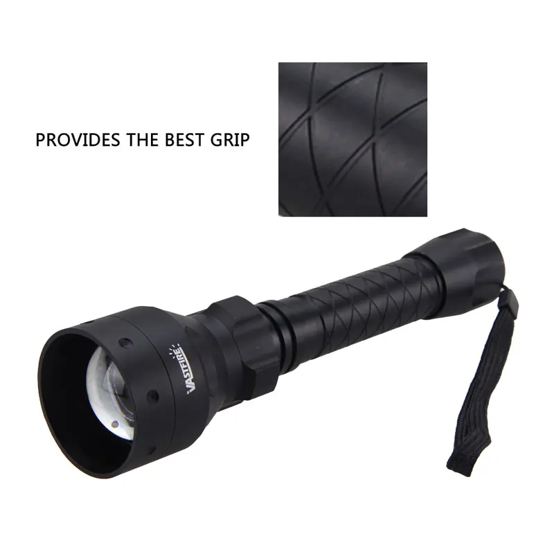 Zoomable Infrared Light Hunting Torch Adjustable IR Flashlight Black 940 nm Night Vision illuminator+18650+Charger+Mount+Switch