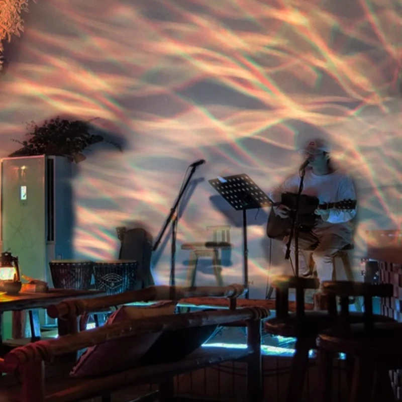 

Corrugated multi-color wall washing bar restaurant KTV background decoration