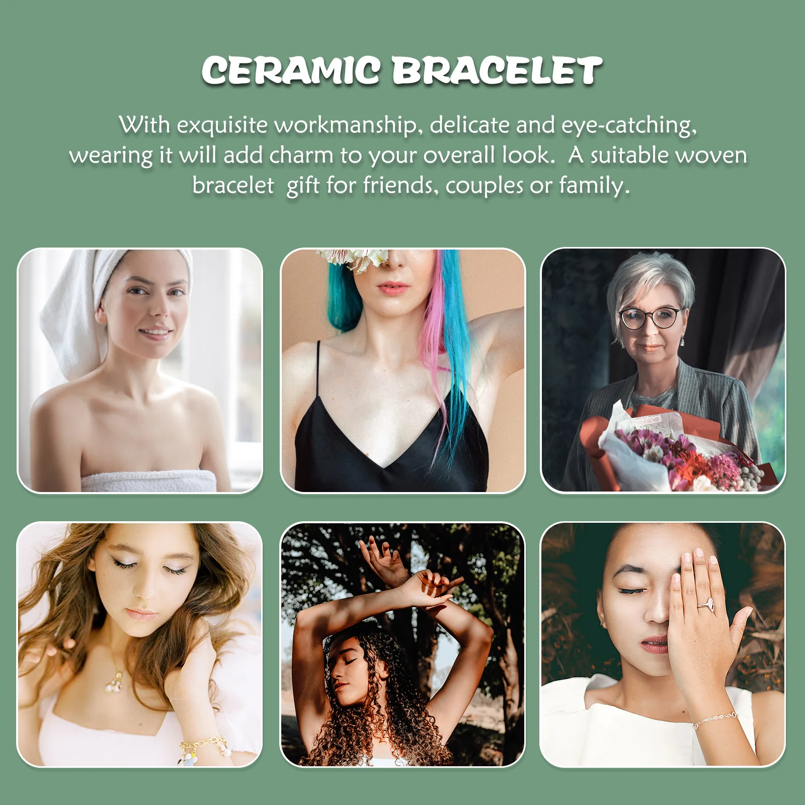 2 قطعة أساور منسوجة صينية أنيقة للنساء أساور منسوجة بخيوط طويلة مصنوعة بحرفية جيدة