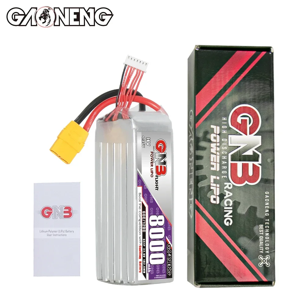 GAONENG GNB 8000mAh HV 6S 60C 120C 22.8V XT90 LiPo Battery RC Truck Airplane Helicopter MultiCopter RC Boat RC Hobbies