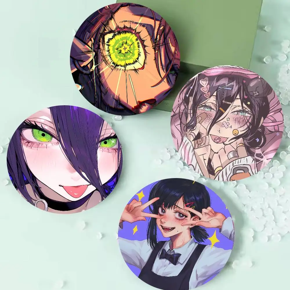 Fashion Kawaii Cute C-ChainsawS Anime Man Power Badge Metal Brooch for Bag Clothes Hat Decor Cosplay Accessories Gifts