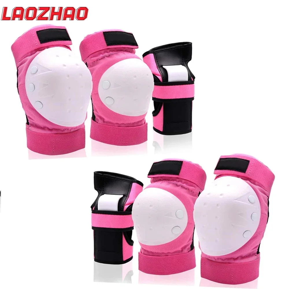 6PCS Protective Gear Set for Adult/Youth Knee Pads Elbow Pads Wrist Guards for Skateboarding Cycling Bike BMX Bicycle Scootering