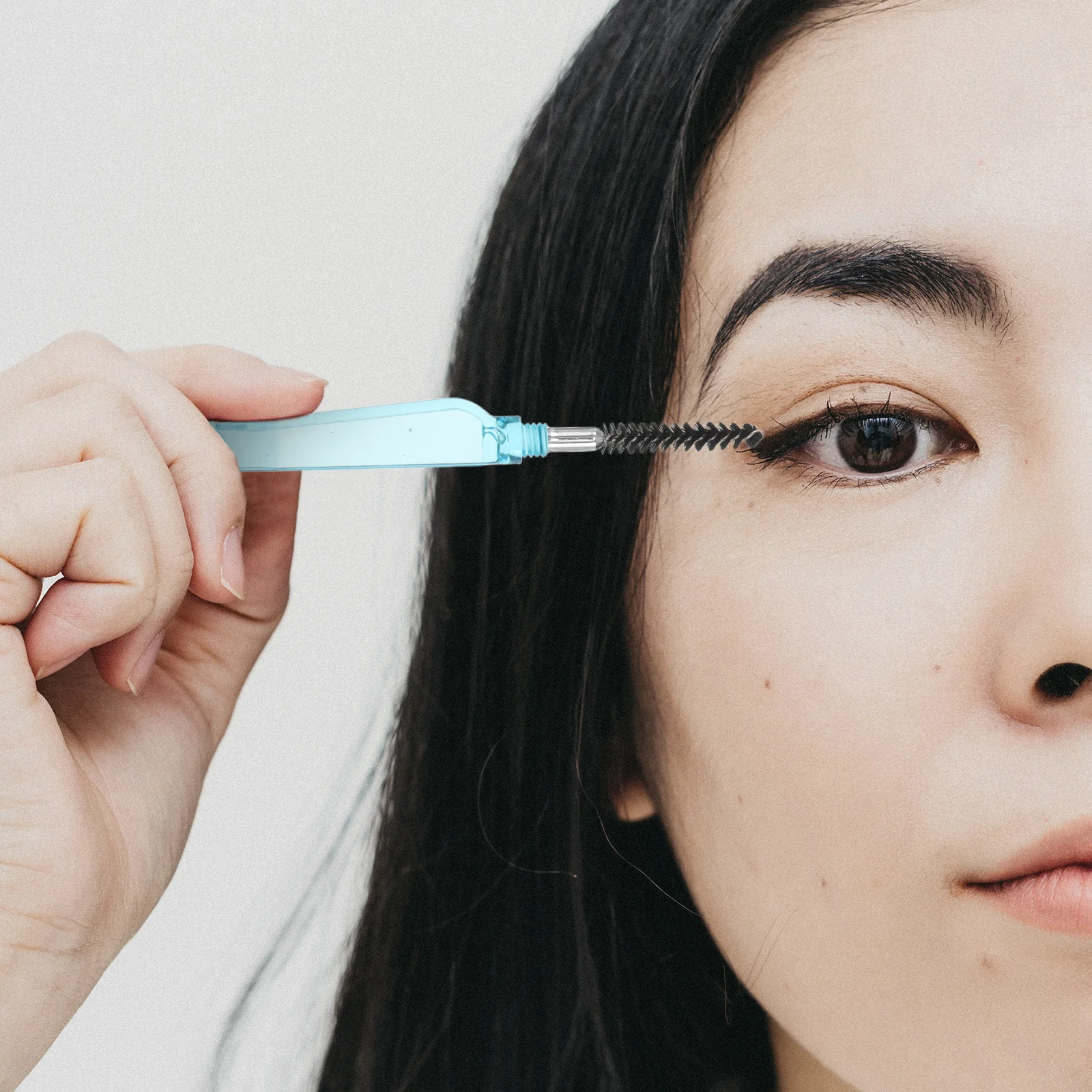 للطي 2in1 رمش مشط المزدوج الوجهين الأزرق طوي لاش فرشاة الحاجب أداة تهذيب الشعر رمش فرشاة أمشاط الحاجب مشط #4