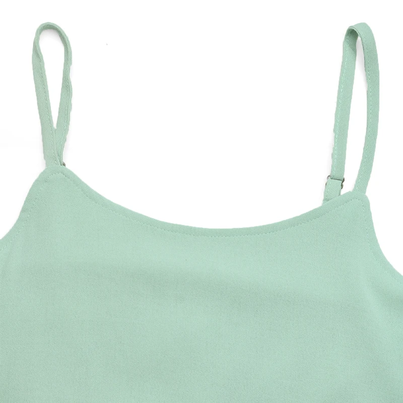 فستان نسائي أخضر كامي ذو طبقات غير متماثل، فستان متوسط الطول، صيفي، عطلة الشاطئ، كاجوال فضفاض #4