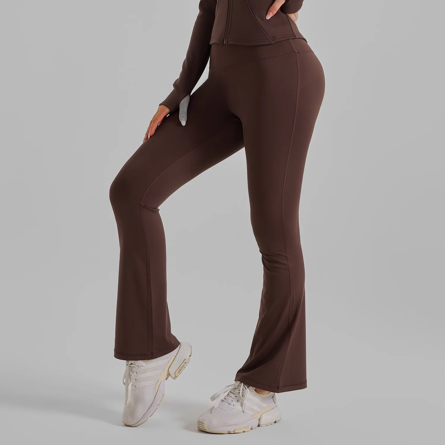 Pantaloni a gamba larga a vita alta Leggings Collant da donna Fitness Pantaloni a zampa d'elefante Leggings elastici da yoga Push Up Pantaloni svasati da allenamento in palestra