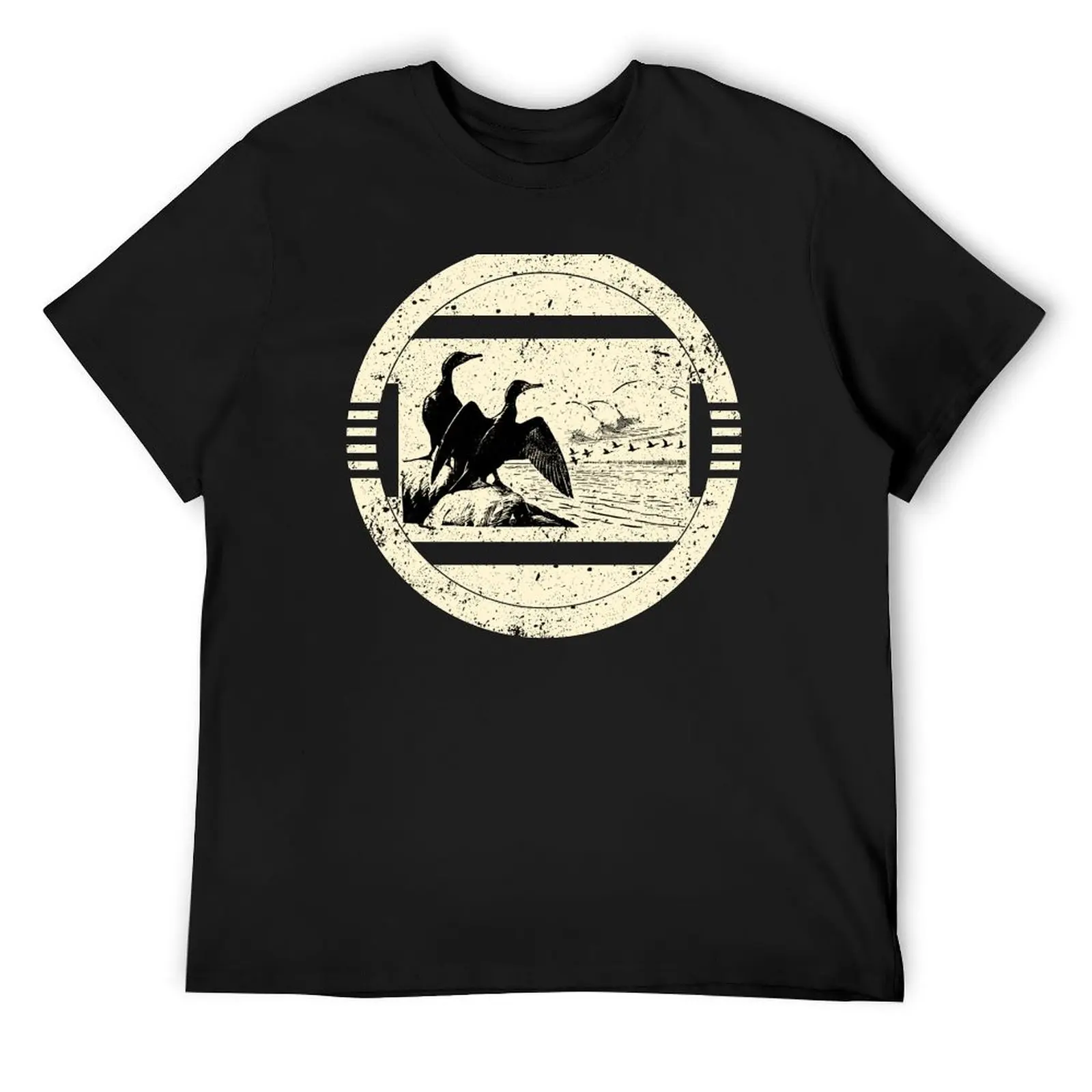 

Cormorant Aquatic Birds T-Shirt Blouse oversized animal prinfor boys mens funny t shirts