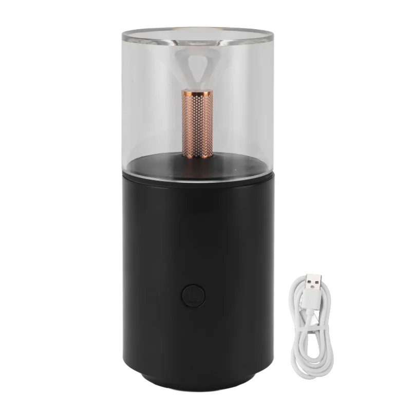 

Автомобильный диффузор-увлажнитель для ароматерапии, портативный мини-увлажнитель с USB, аромадиффузор с эффектом свечи для автомобиля