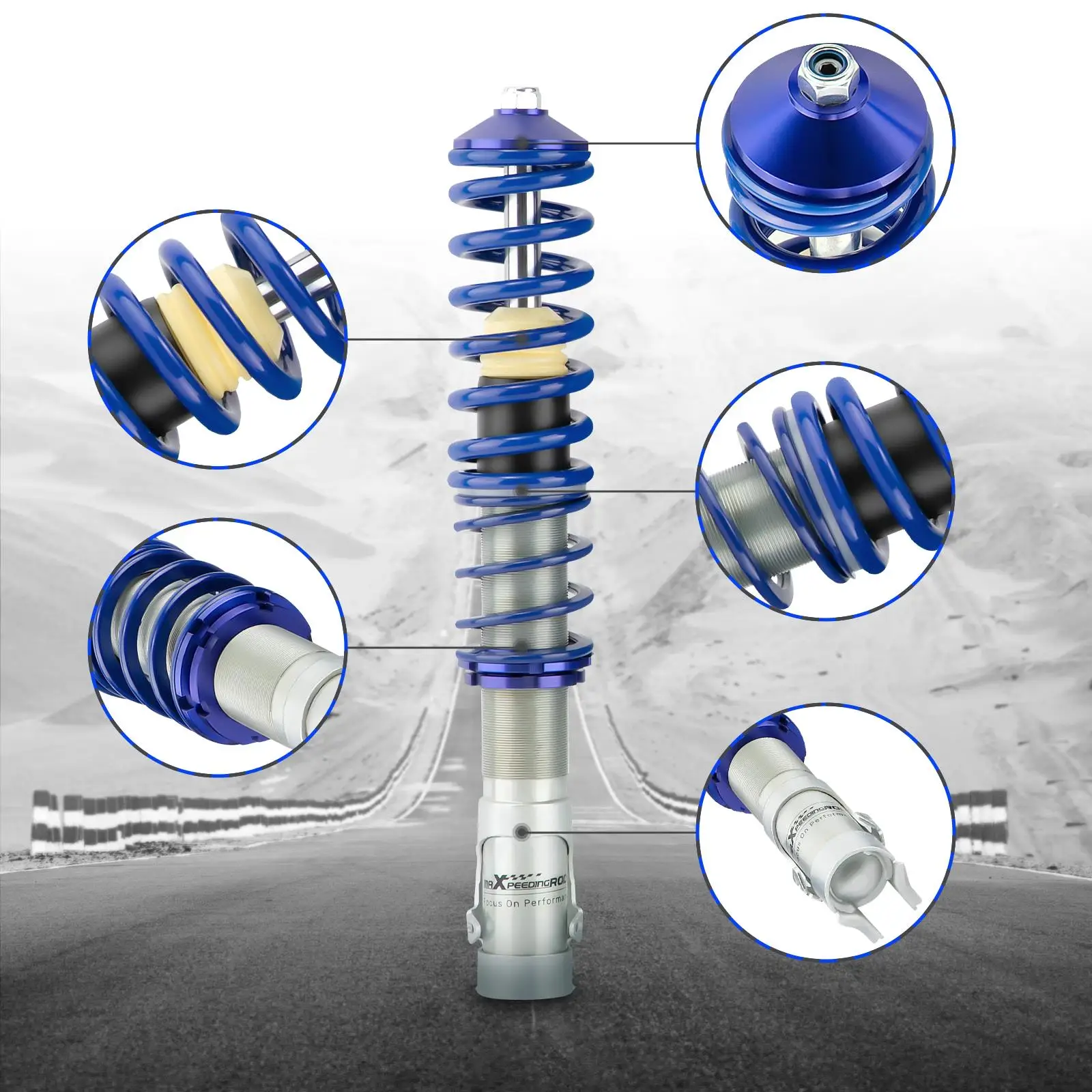 Coilovers Kit Coil Struts Shocks Suspension For MK2 / MK3 GOLF & for jetta C2408230025