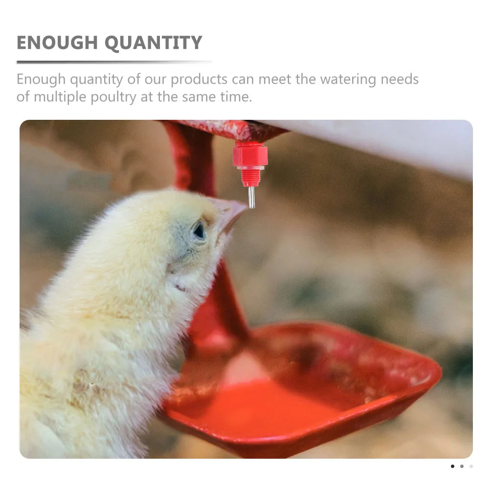 

30 Pcs Small Chicken Waterer Drinker Nipple Drinking Ball Valve Drinkers for Coop Feeder