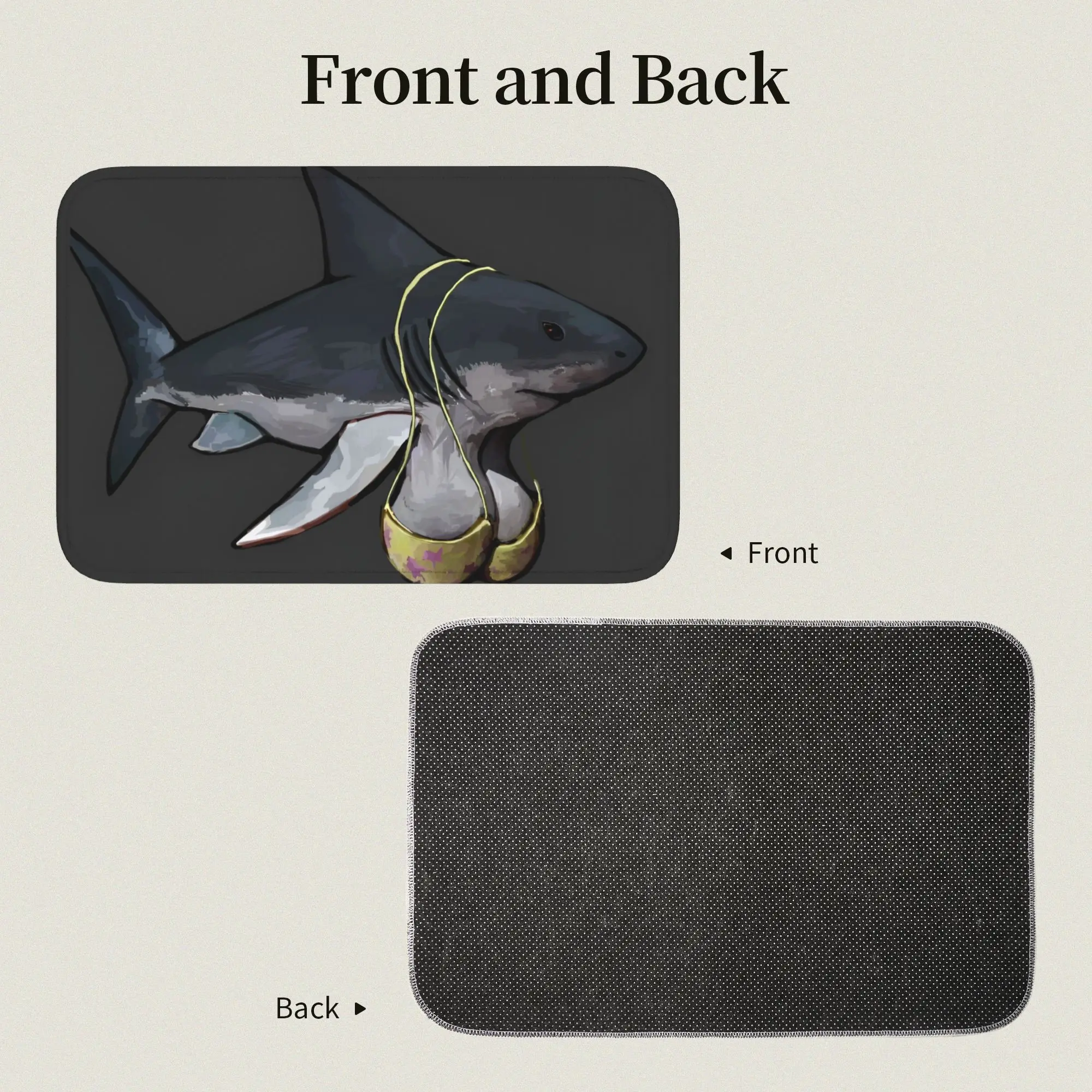 Custom 3D Illusion Fish Shark Doormat Non-Slip Entrance Welcome Kitchen Bath Floor Door Mat  Toilet Living Room Carpet Rug