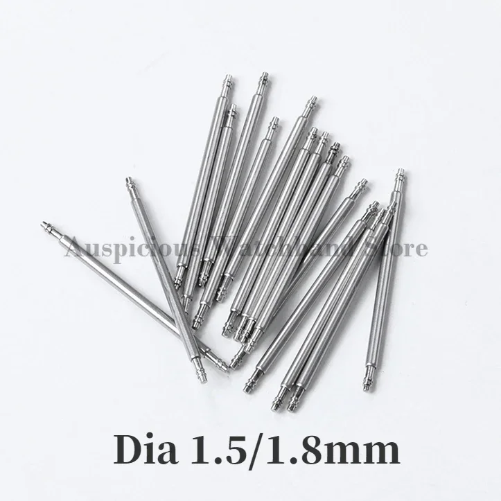 20PCS Dia 1.5/1.8mm Watch Band Spring Bars Stainless Steel Link Pins 12/14/16/18/19/20/21/22/24mm Professional Tool Accessories