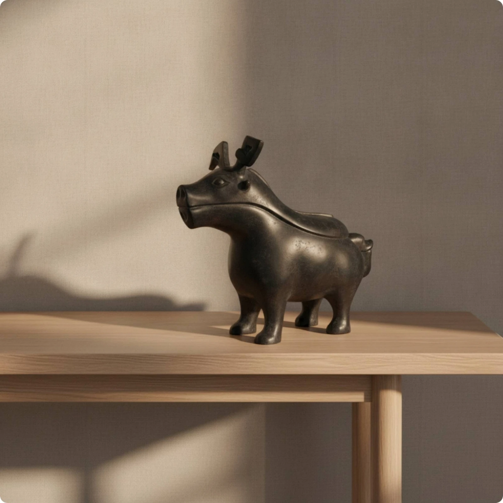 Fantasy Beast Sculpture Stylized Resin Animal Sculpture Statue Vintage Figurine Whimsical for Art Collectors, Living Room