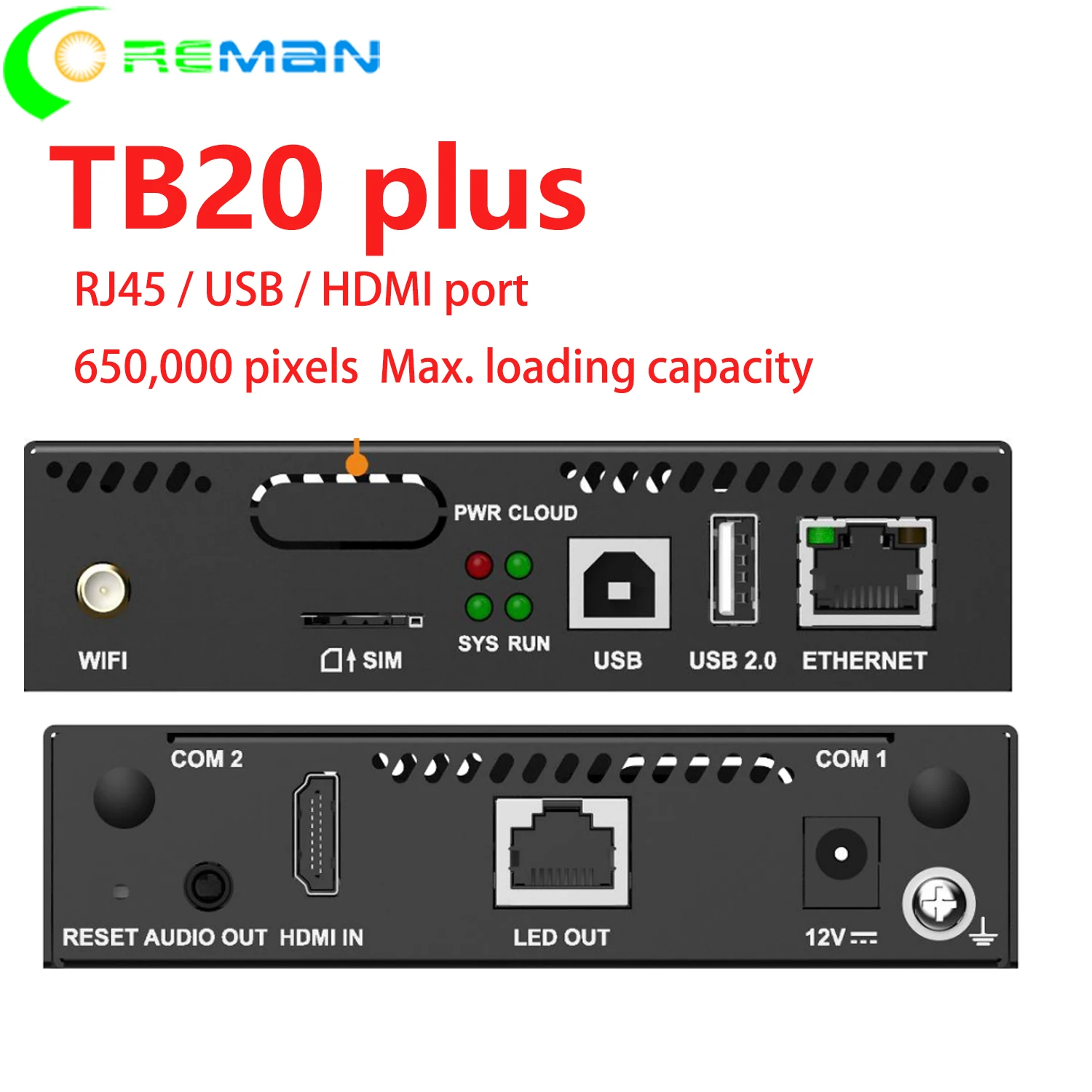 Novastar صندوق مشغل الوسائط المتعددة الجديد TB20 plus لجدار الفيديو LED غير المتزامن والمتزامن