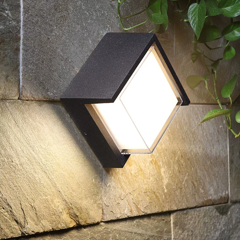 Retro LED Aluminum Waterproof Outdoor Wall Lamp with Double-Layer Lampshade Warm White 2-Year Warranty Home Decor