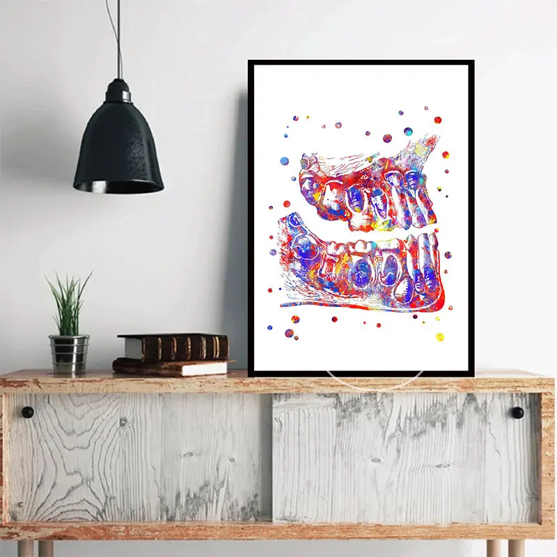 Tooth Fairy Implant Dentist Anatomy Print Canvas Wall Painting Dental Art Poster Medical Wall Art Pictures Hospital Clinic Decor