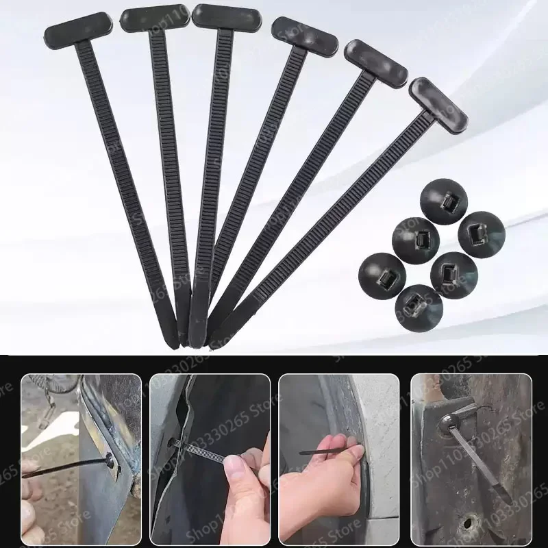 Multi functional automotive universal cable ties, universal cable tie fastening firmware, new cable tie buckle nail type