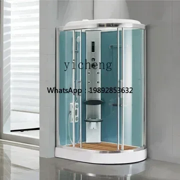 XXL  high-end bathroom, bathroom, integral shower room, integral curved partition, non-slip steam bath