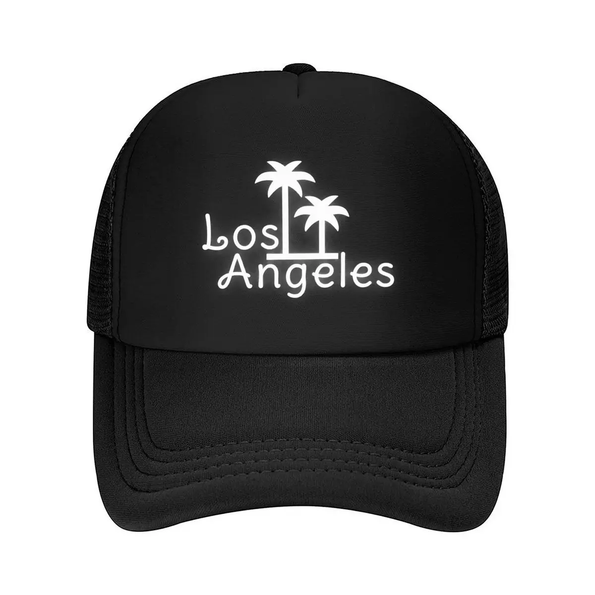 Los Angeles Twin Palm Trees Graphic Mesh Baseball Cap Hip Hop