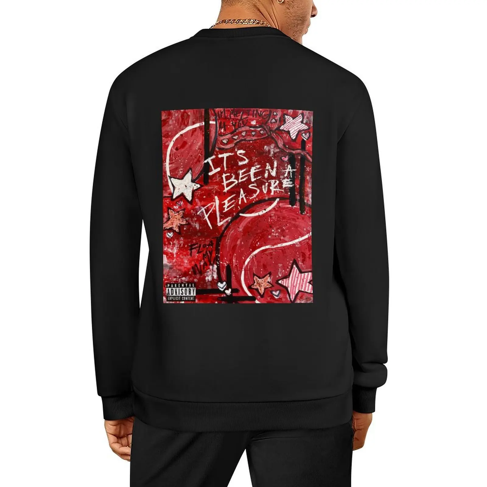 

waterparks album 5 funeral grey painting Pullover men's clothing mens clothing tracksuit sweatshirts for men