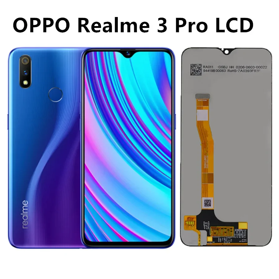 6.3''  For OPPO Realme 3 Pro RMX1851 LCD Display Touch Panel Screen Digitizer Assembly For Realme 3 Pro /Realme X Lite