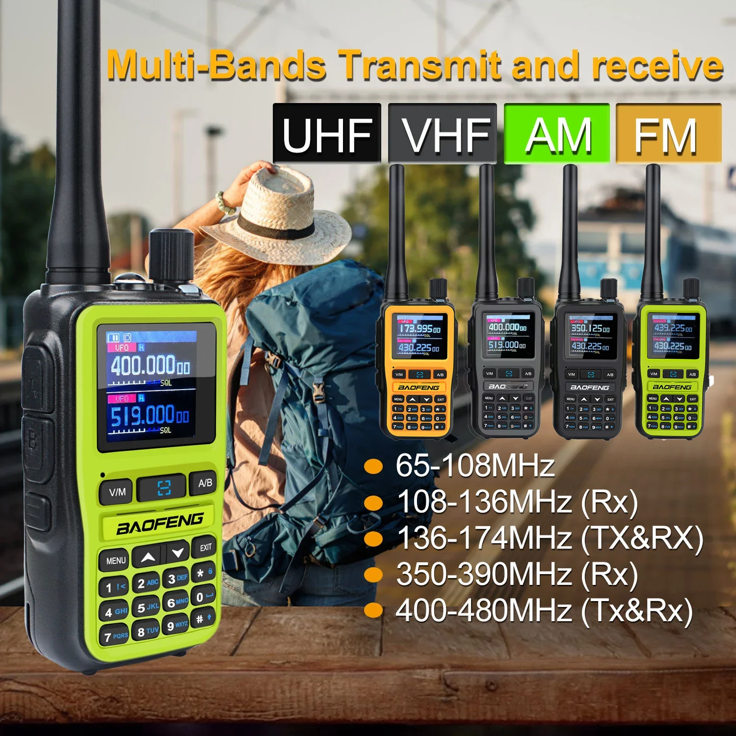 

2pcs/Pack BAOFENG UV-5R mini Air Band receive VHF UHF dual band Transmit & Receive FM Amateur Ham VOX Walkie Talkie UV-5RMINI